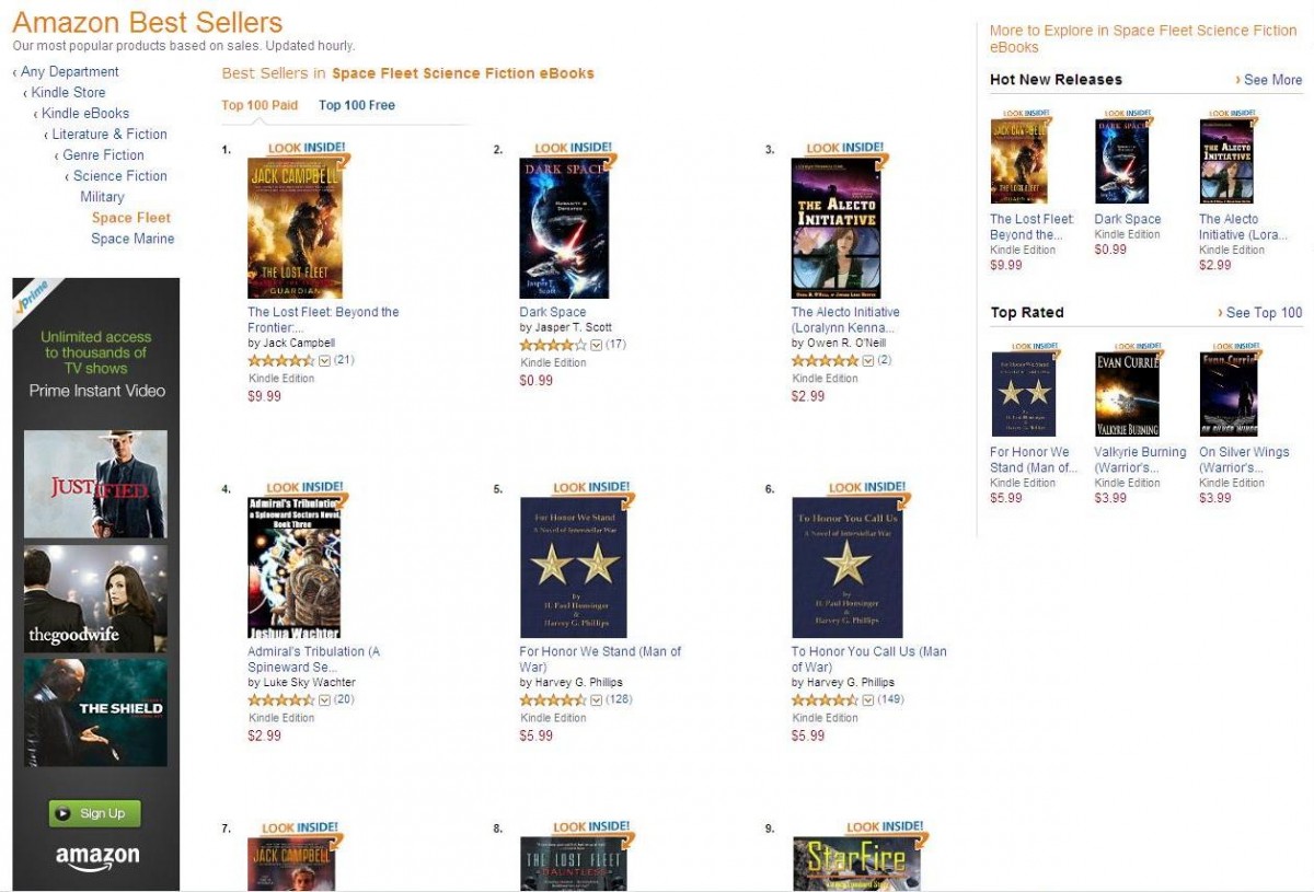 Amazon Mil-SciFi SF Bestseller, Fleet